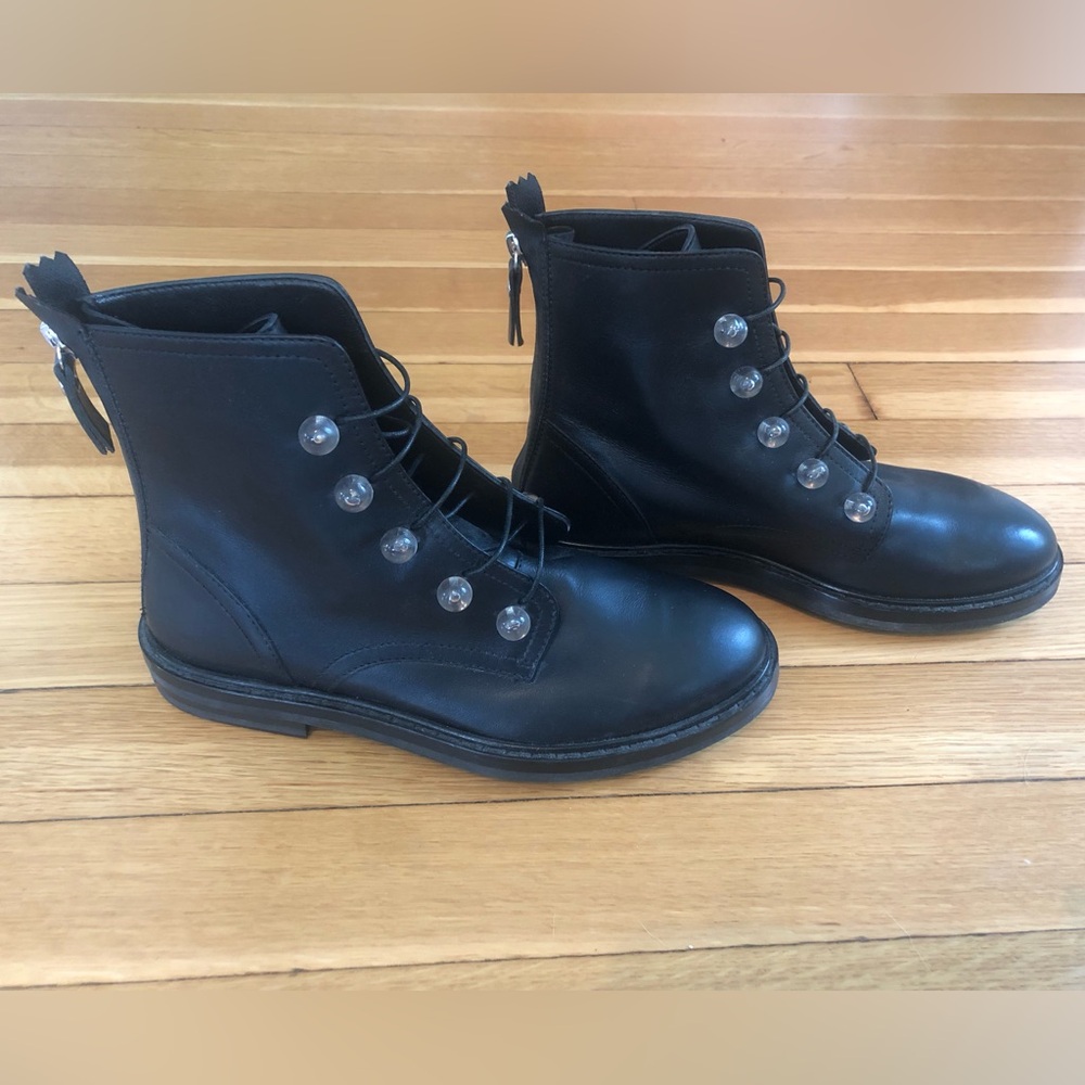 AGL - Leather Boots with Bead Details